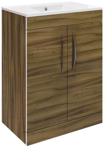 Hudson Reed Memoir 600mm Vanity Unit With Doors & 120 Basin (Walnut).