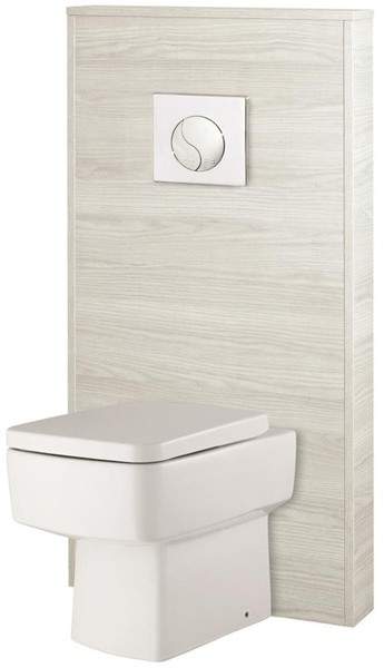 Hudson Reed Horizon 600mm Back To Wall Slimline Unit (White Oak).