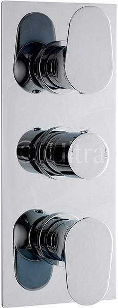 Ultra Entity Triple Concealed Thermostatic Shower Valve (Chrome).