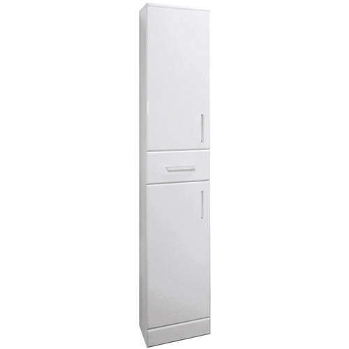 Nuie Marvel Tallboy Bathroom Cabinet (White).