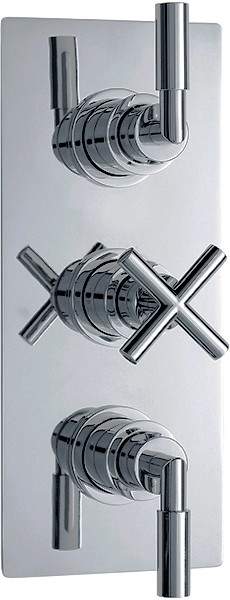 Ultra Helix Triple Concealed Thermostatic Shower Valve (Chrome).