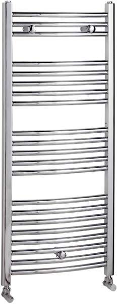 Towel Rails Curved Towel Rail (Chrome). 500x1150mm. 2260 BTU.