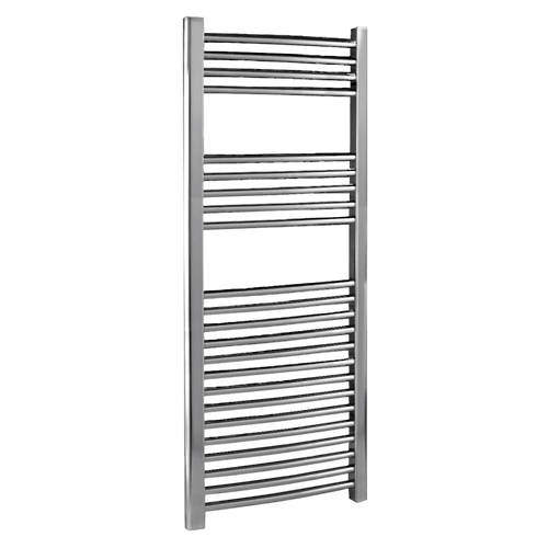 Ultra Radiators Curved Heated Towel Rail (Chrome). 500x1100mm. 1222 BTU.