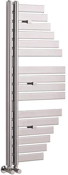 Hudson Reed Brunel Designer Vertical Radiator. 1100x483 (Chrome).