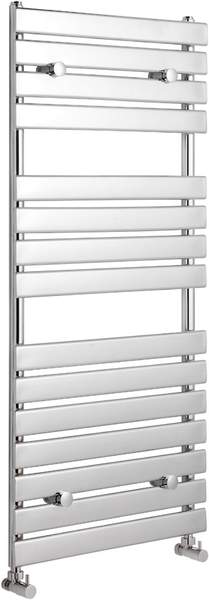 HR Pro Series Plazza heated towel rail (chrome). 520x1155mm. 2200 BTU