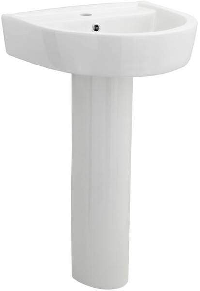 Premier Marlow Basin & Full Pedestal (1 Tap Hole, 520mm).