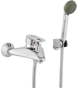 Ultra Tara Rosa Single lever wall mounted bath shower mixer.