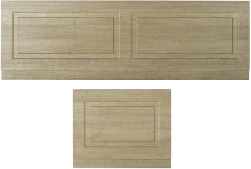 Old London York Front Bath Panel 1700mm & End Panel 800mm (Oak).