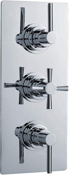 Ultra Pixi Triple Concealed Thermostatic Shower Valve (Chrome).