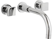 Ultra Milo 3 Tap hole wall mounted bath filler.