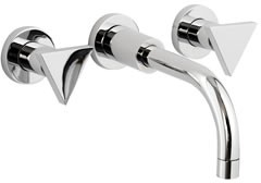 Ultra Isla 3 Tap hole wall mounted basin mixer.