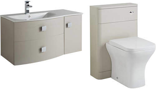 HR Sarenna Bathroom Furniture Pack 2 (LH, Cashmere)