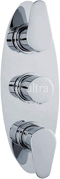 Ultra Tilt Triple Concealed Thermostatic Shower Valve (Chrome).