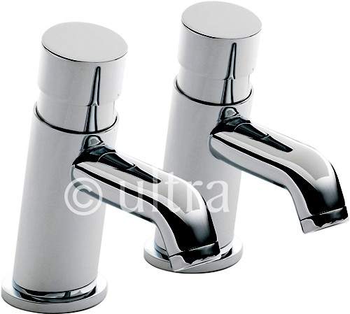 Ultra Water Saving Non Concussive Basin Taps (Chrome).