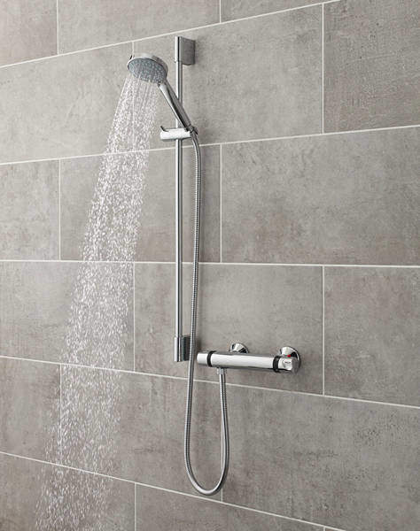 Ultra Showers TMV2 Thermostatic Bar Shower Valve & Slide Rail Kit.