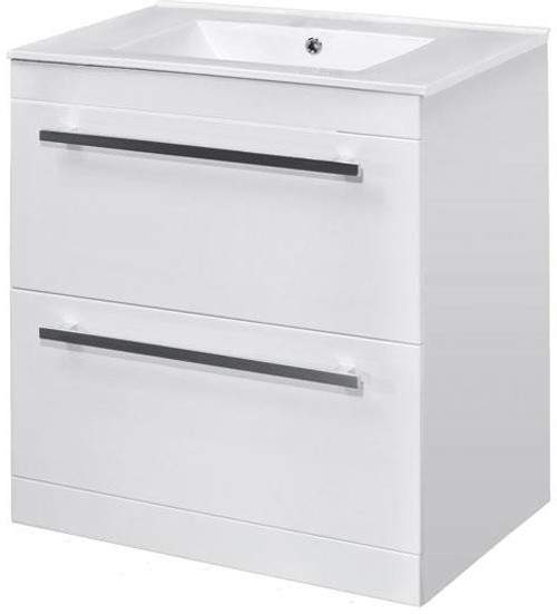 Premier Cardinal Vanity Unit With Door & Drawer & Basin (White). 800x800mm.