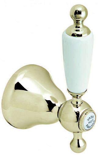 Vado Kensington Concealed Stop Valve (Gold & White, 3/4").