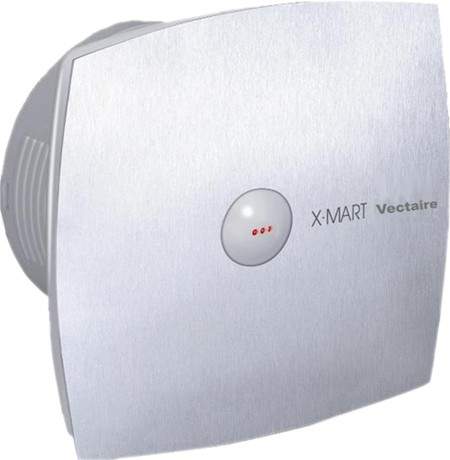 Vectaire X-Mart Auto Extractor Fan,  Humidistat, Timer. 120mm (Steel Finish).