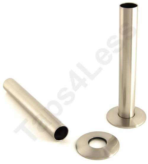 Crown Radiator Valves Sleeve Kit For Radiator Pipes (130mm, S Nickel).