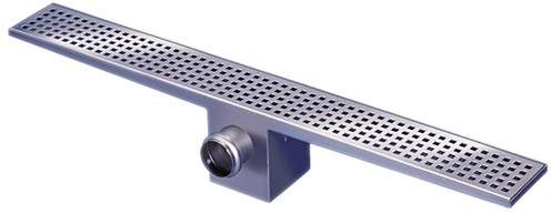 Waterworld Rectangular Wetroom Shower Drain With Side Outlet. 1200mm.