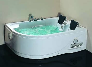 Larger image of Crown Corner Whirlpool Bath. 1800x1200mm (Left Handed).