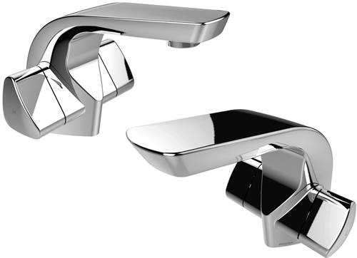 Larger image of Bristan Bright Mono Basin & 1 Hole Bath Filler Taps Pack (Chrome).