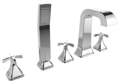 Larger image of Bristan Glorious 5 Hole Bath Shower Mixer Tap (Chrome).