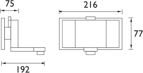 Technical image of Damixa G-Type Wall Mounted Bath Filler Tap (Chrome) 72110.