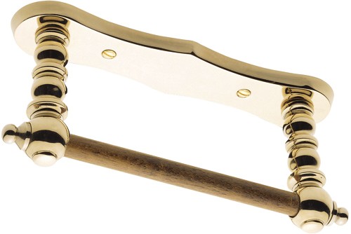 Larger image of Bristan 1901 Dog Bone Toilet Roll Holder, Gold Plated.