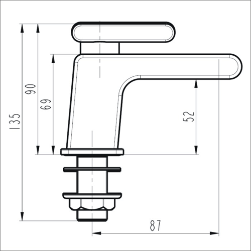 Technical image of Bristan Pivot Basin Taps (Chrome).