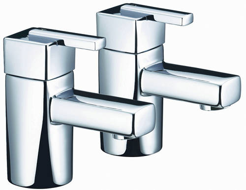 Larger image of Bristan Qube 3/4" Bath Taps (Chrome).