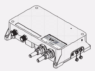 Technical image of Digital Showers Twin Digital Shower Pack, Square Head, Remote & Kit (HP).