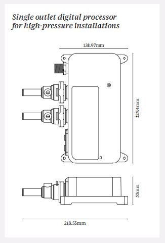 Technical image of Digital Showers Digital Shower Valve, Processor, Slide Rail Kit & Basket (HP).