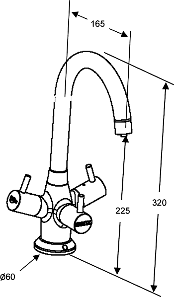 Technical image of Brita Filter Taps Struana Modern Water Filter Tap (Chrome).