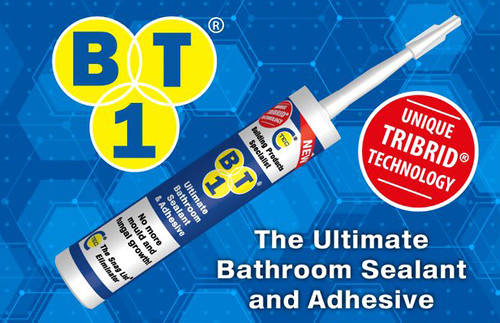 Example image of BT1 12 x Anti Bacterial Bathroom Sealant & Adhesive (12 Tubes, White).