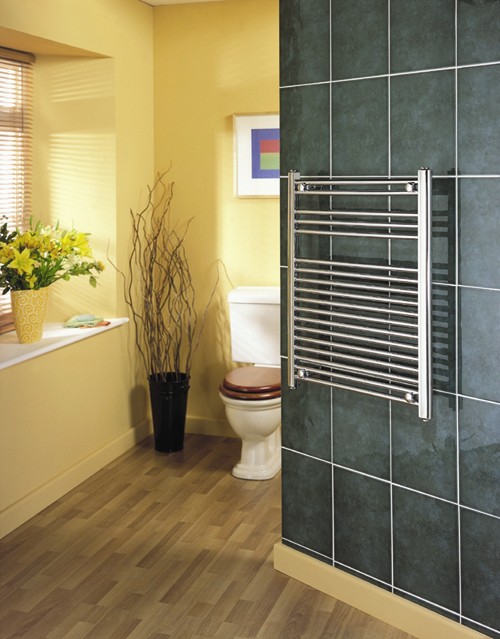 Example image of HeatLine Chrome Multi-Rail Towel Radiator.  500x750mm.  825 BTU.