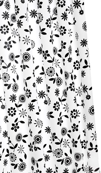 Larger image of Croydex EVA Shower Curtain & Rings (Night Flower, 1800mm).