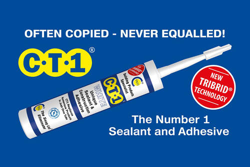 Example image of CT1 12 x Sealant & Construction Adhesive (12 Tubes, Silver Colour).