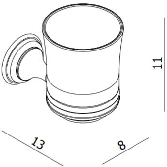 Technical image of Crosswater Belgravia Tumbler & Holder (Chrome).