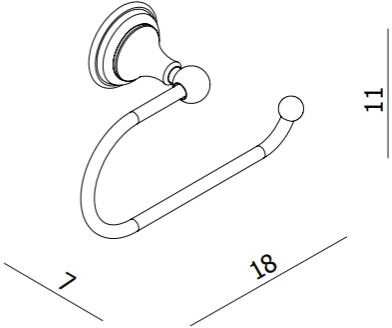 Technical image of Crosswater Belgravia Toilet Roll Holder (Chrome).