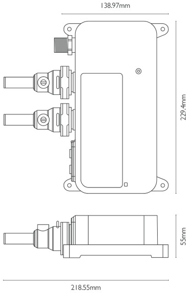 Technical image of Crosswater Kai Lever Showers Digital Shower Pack 02 With Remote (HP).