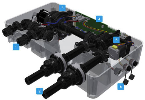 Example image of Crosswater Kai Lever Showers Dual Digital Shower, Head & Rail Kit (LP)