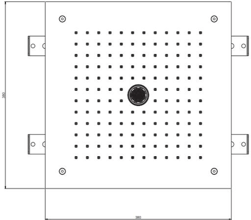 Technical image of Crosswater MPRO Stream Shower Head (Matt White).