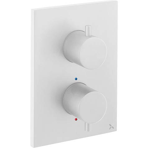 Larger image of Crosswater MPRO Crossbox 1 Outlet Shower Valve (Matt White).