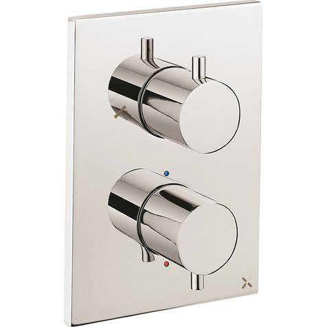 Larger image of Crosswater MPRO Crossbox 2 Outlet Shower Valve (Chrome).