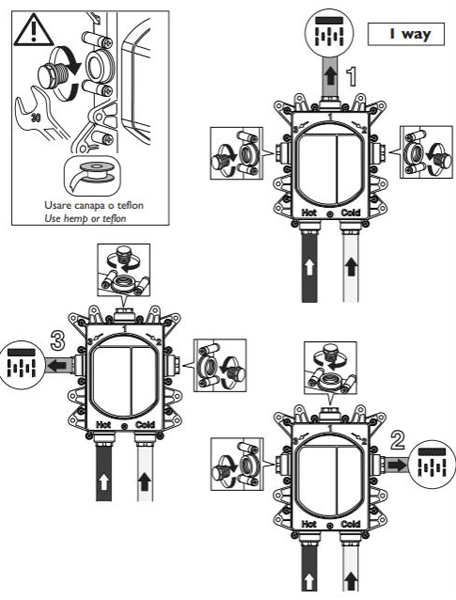 Technical image of Crosswater MPRO Crossbox 2 Outlet Shower Valve (Chrome).