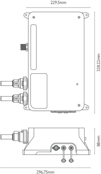 Technical image of Crosswater Kai Lever Showers Digital Shower Valve With Remote (LP).