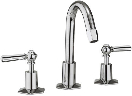 Example image of Crosswater Waldorf 3 Hole Basin Mixer & Bath Filler Tap (Chrome Handles).