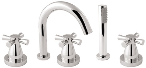 Larger image of Deva Apostle 5 Hole Bath Shower Mixer Tap.