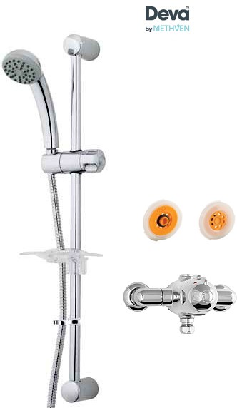 Larger image of Deva Azure Exposed Thermostatic Shower Valve, Single Mode Kit & Regulator.